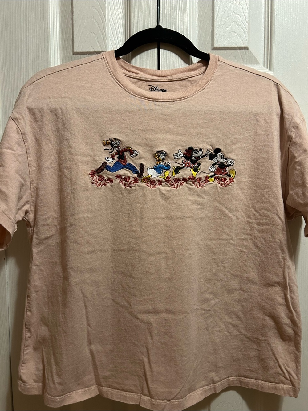Disney Mickey & Friends Embroidered Pink Tee